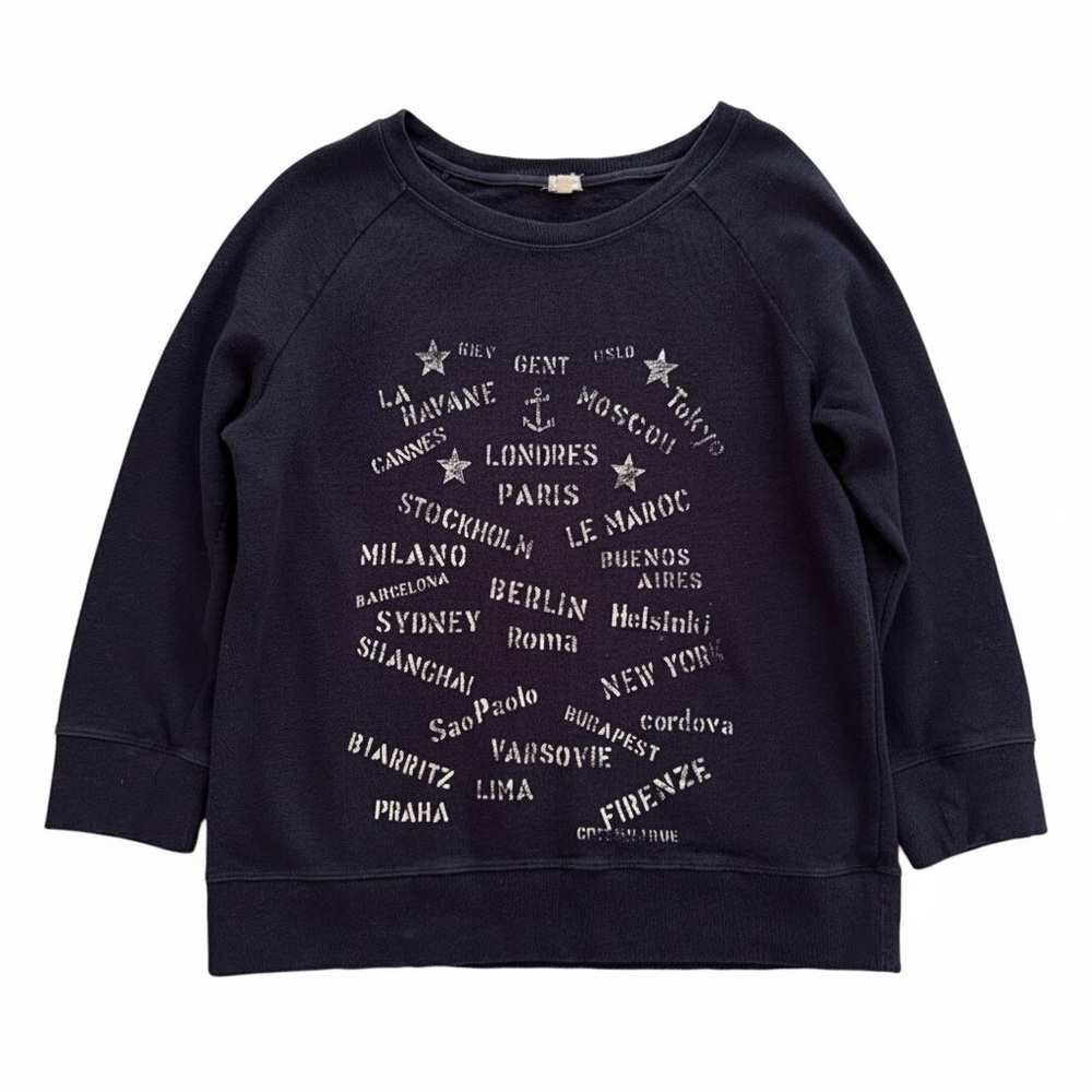 J. Crew Factory Port of Call Nautical Destination Sweatshirt Size Medium